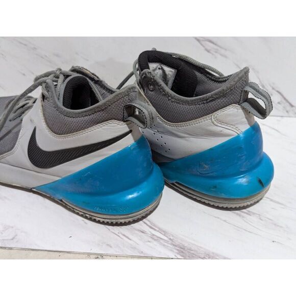 Nike Men's Blue & Gray Round Toe Lace-Up Closure High Top Sneakers Shoe Size 10 - Picture 3 of 9